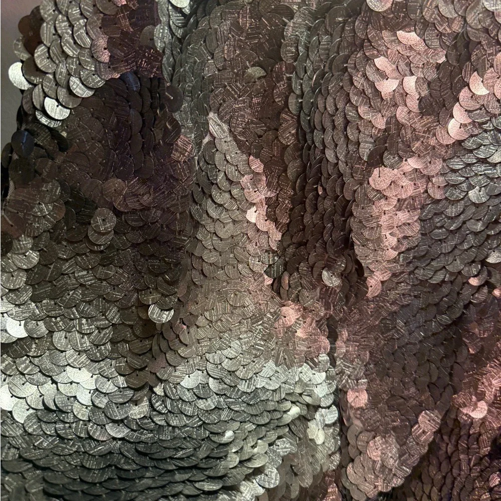soft girl Glam Champagne stretch mini sequin shimmer sparkle girlypop metallic L